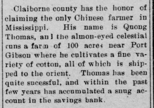 Farmer account in Hattiesburg Daily Progress, 3 November 1903