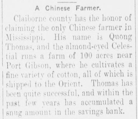 Farmer account in Macon Beacon, 14 November 1903